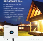 Автономный инвертор Growatt SPF 6000 ES Plus 48В 6000Вт (SPF 6000 ES PLUS) Фото - 2